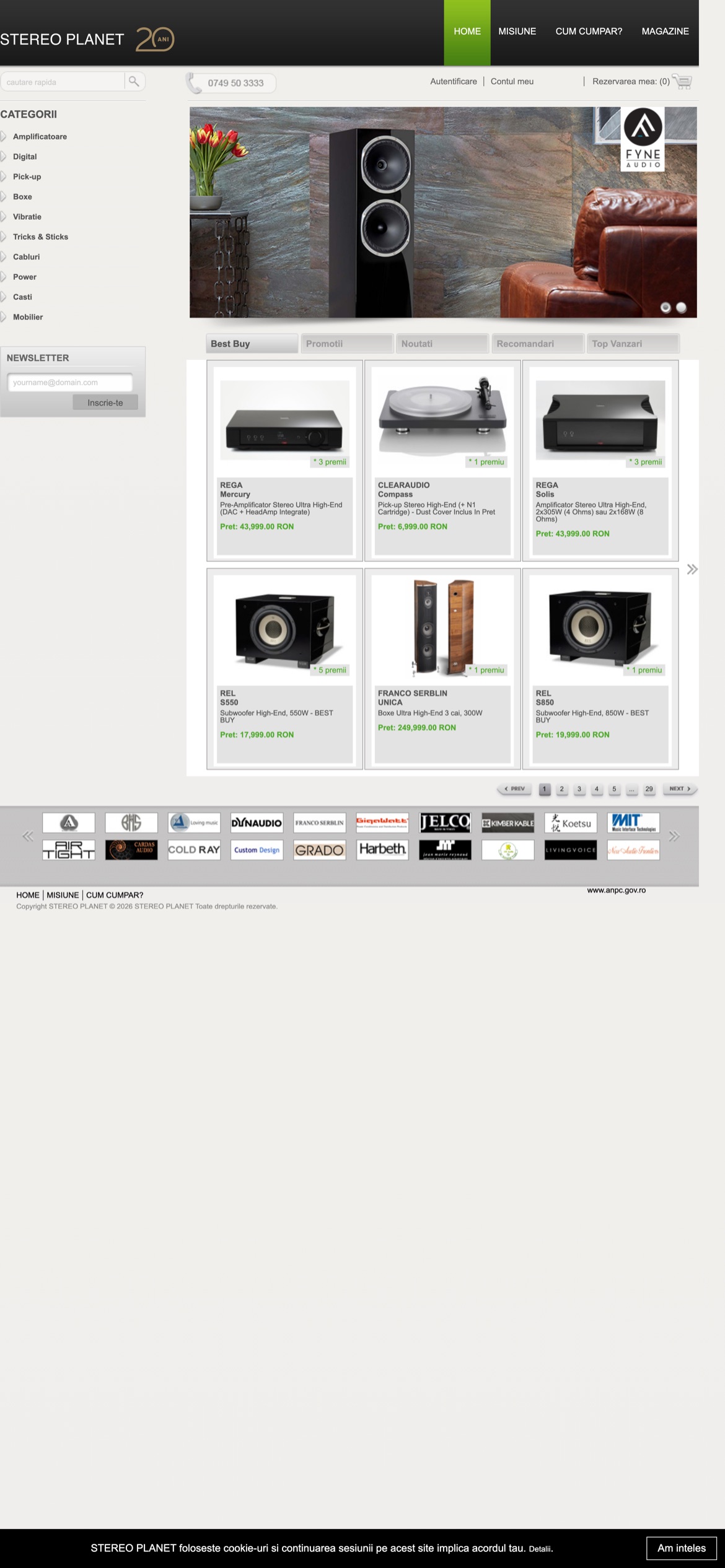 stereoplanet.ro home page as captured at 390px on 24 September 2026